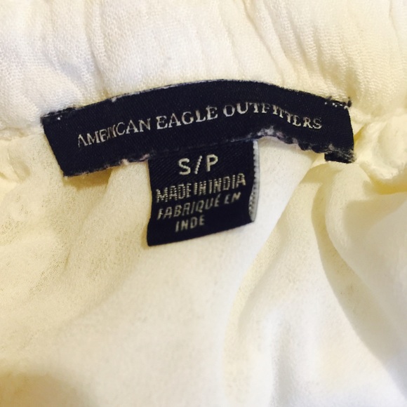 American Eagle Embroidered Mesh Bell-Sleeve Top - Picture 7 of 7